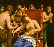 CAGNACCI, Guido The Death of Cleopatra oil on canvas